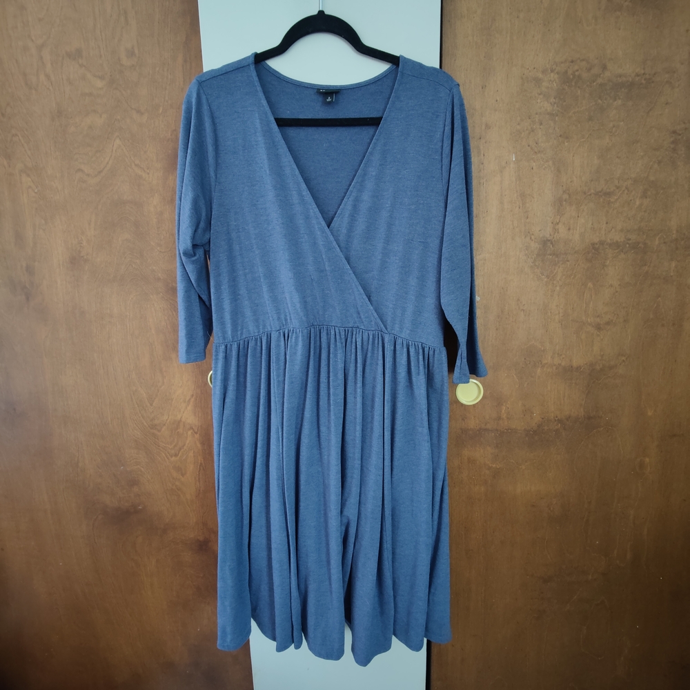Torrid Elegant Blue Wrap Dress